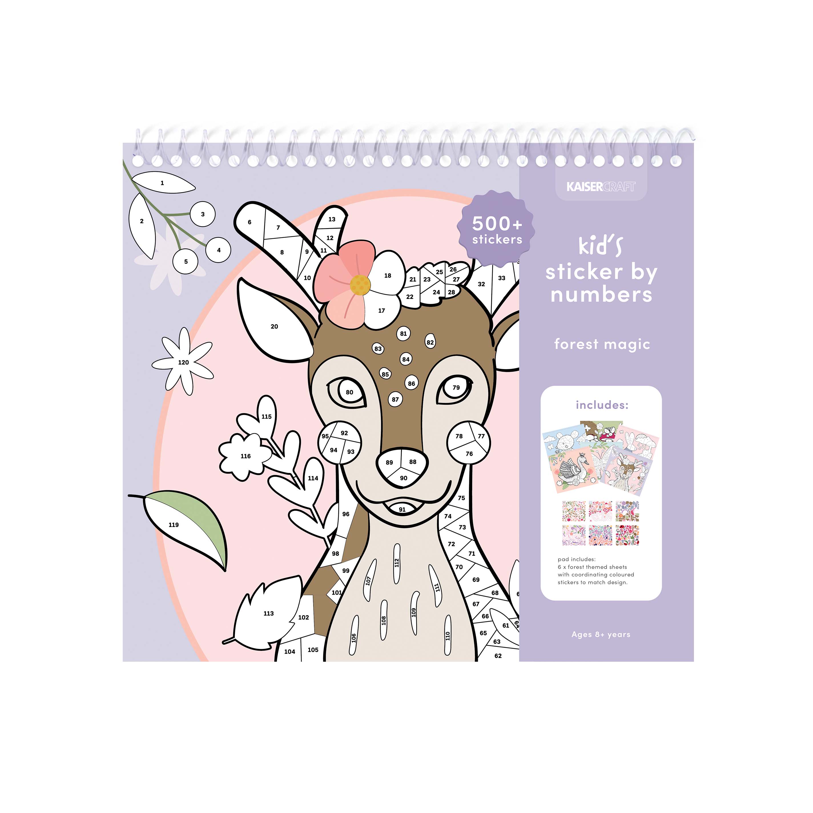 Kaiser Creative Club - Kids Sticker By Number - FOREST MAGIC